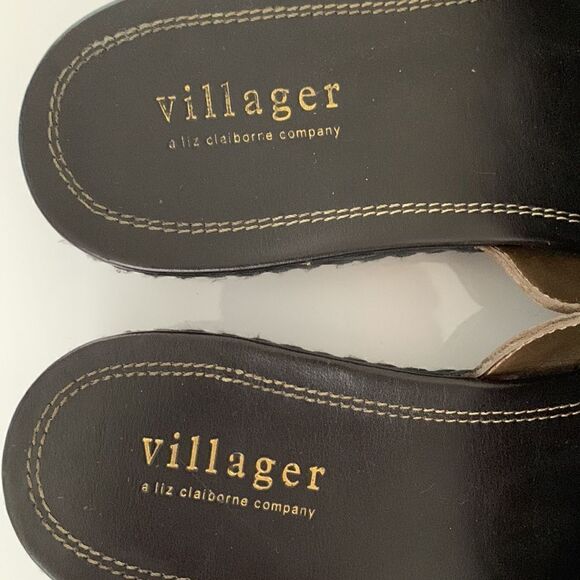 Villager Women’s Leather Upper Slip On Sandals Size 6,5 - Picture 3 of 8